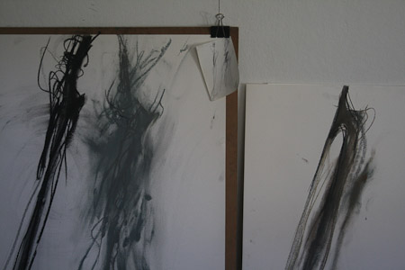 In My Studio, detail of my works
