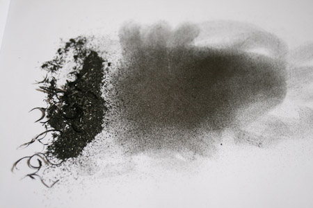 Small Piles Of Dust And Shavings From My Pencil X