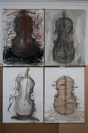 Sketches: English Red Varnish, The Curves Of The Body, The Shape Of The Body, Fired Wood